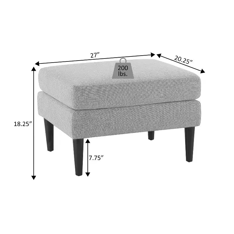 HomeStock Marlow Ottoman di Metà Secolo