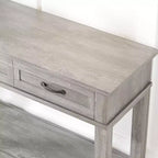 Table d'entrée de 54 pouces, console avec 3 tiroirs de rangement, table de canapé en bois de style campagnard à 3 niveaux, tables de couloir pour l'entrée, le salon
