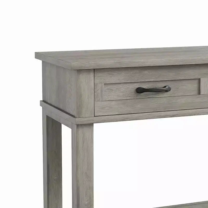 Table d'entrée de 54 pouces, console avec 3 tiroirs de rangement, table de canapé en bois de style campagnard à 3 niveaux, tables de couloir pour l'entrée, le salon
