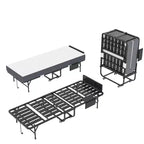 Bellemave 75 Folding Bed with Adjustable Headboard & 5 Memory Foam, Space Saving Rollaway Guest Bed,Easy Assembly
