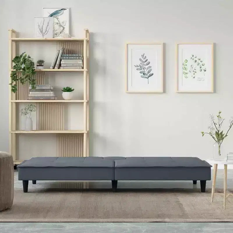 vidaXL Divano Letto Trasformabile con Portabicchieri per Soggiorno Velluto