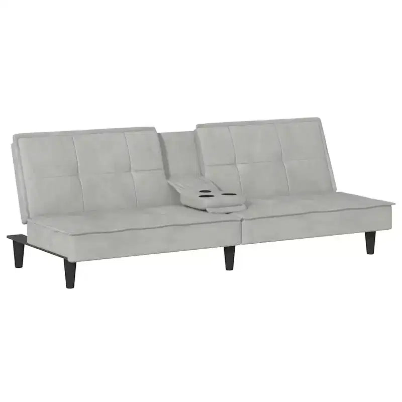 vidaXL Sofa Bed Convertible Sofa Bed with Cup Holders for Living Room Velvet