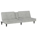 vidaXL Sofa Bed Convertible Sofa Bed with Cup Holders for Living Room Velvet