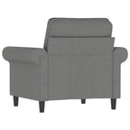 vidaXL Poltrona Grigio Scuro 23,6 Tessuto