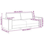vidaXL Ensemble de 2 canapés avec coussins Tissu noir