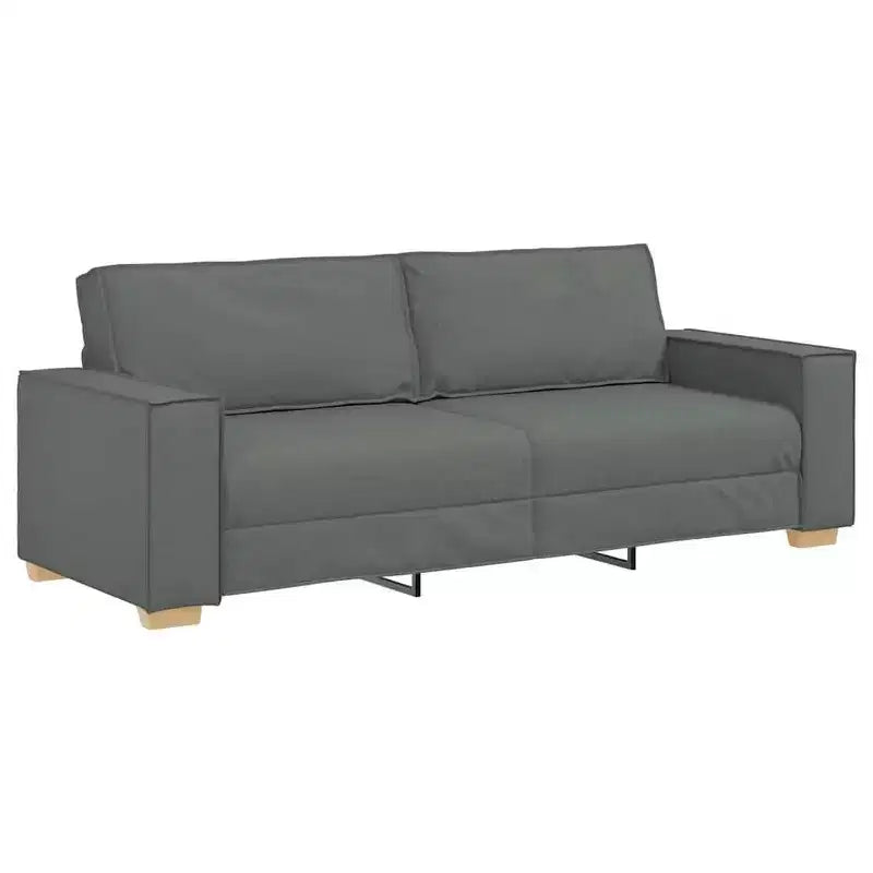 vidaXL Ensemble de 2 canapés avec coussins Tissu noir