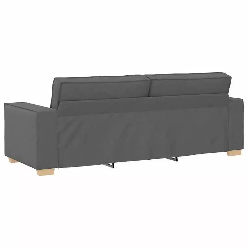 vidaXL Ensemble de 2 canapés avec coussins Tissu noir