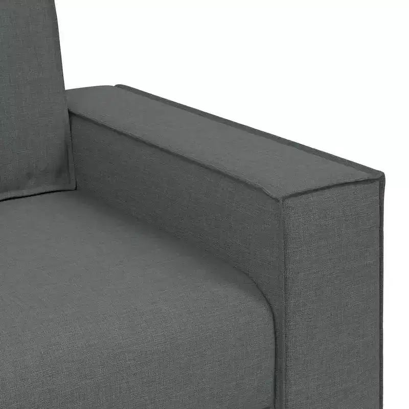 vidaXL Ensemble de 2 canapés avec coussins Tissu noir