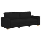 vidaXL Ensemble de 2 canapés avec coussins Tissu noir