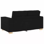 vidaXL Ensemble de 2 canapés avec coussins Tissu noir