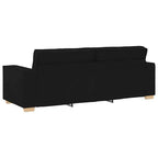 vidaXL Ensemble de 2 canapés avec coussins Tissu noir