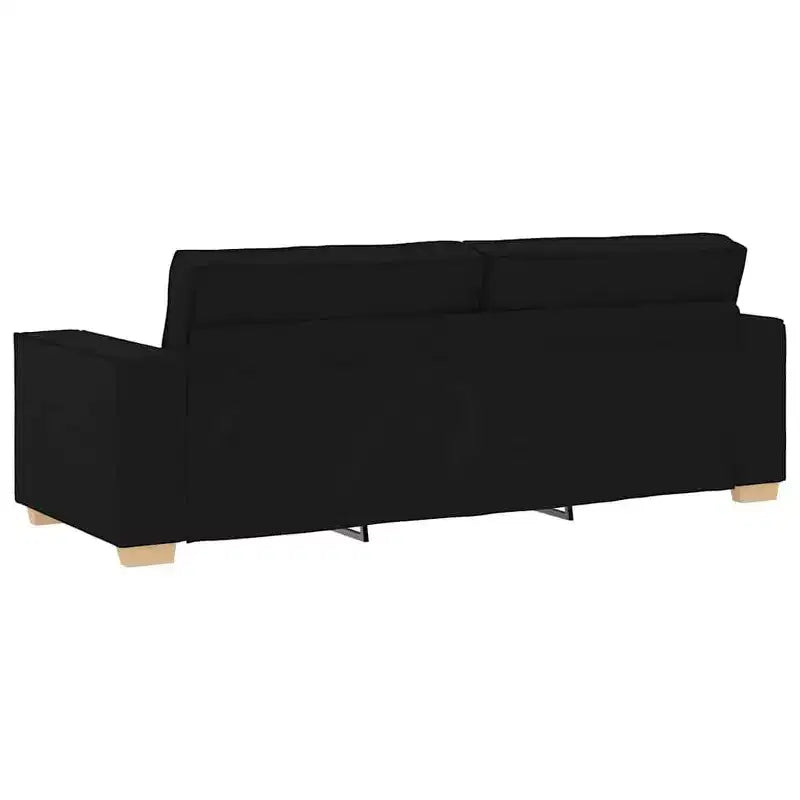vidaXL Ensemble de 2 canapés avec coussins Tissu noir