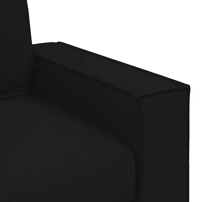 vidaXL Ensemble de 2 canapés avec coussins Tissu noir