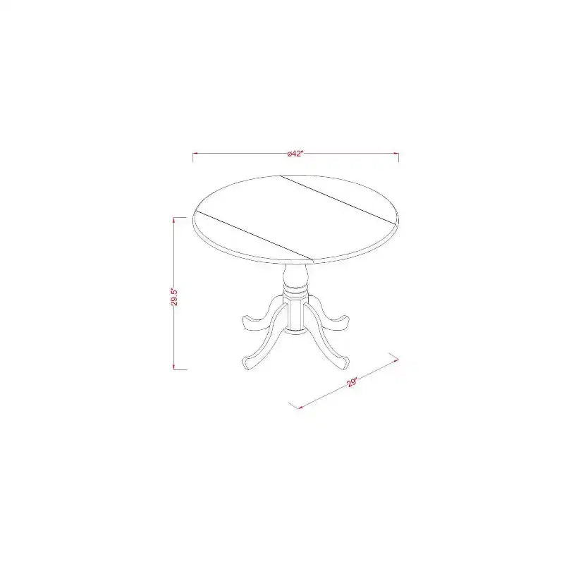 Set da pranzo da 3 pezzi in lino bianco massiccio con piano in legno - 4 posti