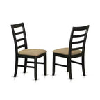 Petit ensemble de table de cuisine avec chaises - Table à manger et 2 chaises cappuccino