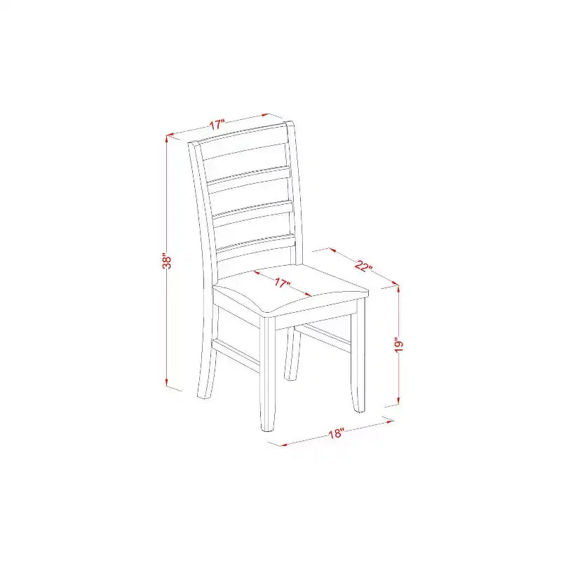 Petit ensemble de table de cuisine avec chaises - Table à manger et 2 chaises cappuccino