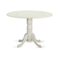 Medieval Dining Set - 5 Piece Round Table & Chairs - Linen White - Modern Kitchen Table Set