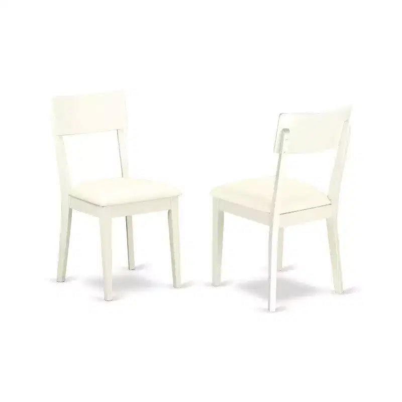 Set da pranzo medievale - Tavolo e sedie rotondi da 5 pezzi - Bianco lino - Set da cucina moderno