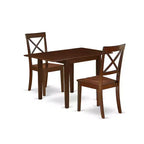 HomeStock 3-Piece Mahogany Finish Solid Wood Top Dining Table Set
