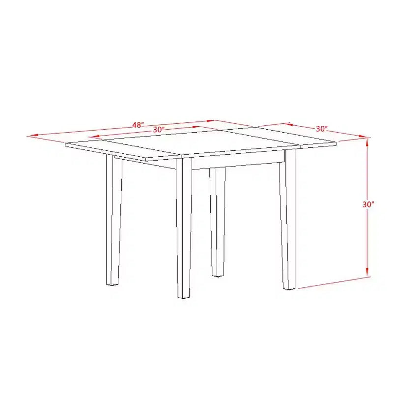 Set Tavolo da Pranzo a 3 Pezzi con Piano in Legno Massello Finitura Mogano HomeStock