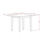 Set Tavolo da Pranzo a 3 Pezzi con Piano in Legno Massello Finitura Mogano HomeStock