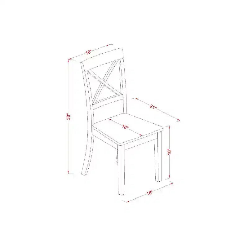 Set Tavolo da Pranzo a 3 Pezzi con Piano in Legno Massello Finitura Mogano HomeStock