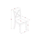 Set Tavolo da Pranzo a 3 Pezzi con Piano in Legno Massello Finitura Mogano HomeStock