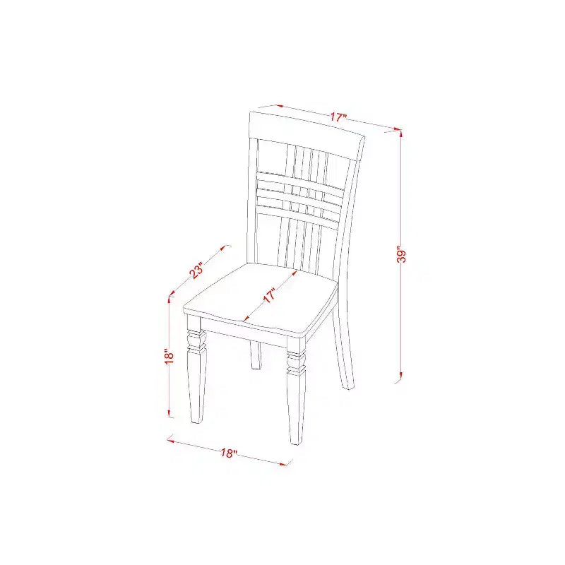 HomeStock - Tavolo da pranzo in legno massello con piano quadrato nero e finitura ciliegio a 7 pezzi con 6 sedie