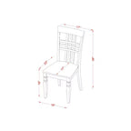 HomeStock - Tavolo da pranzo in legno massello con piano quadrato nero e finitura ciliegio a 7 pezzi con 6 sedie