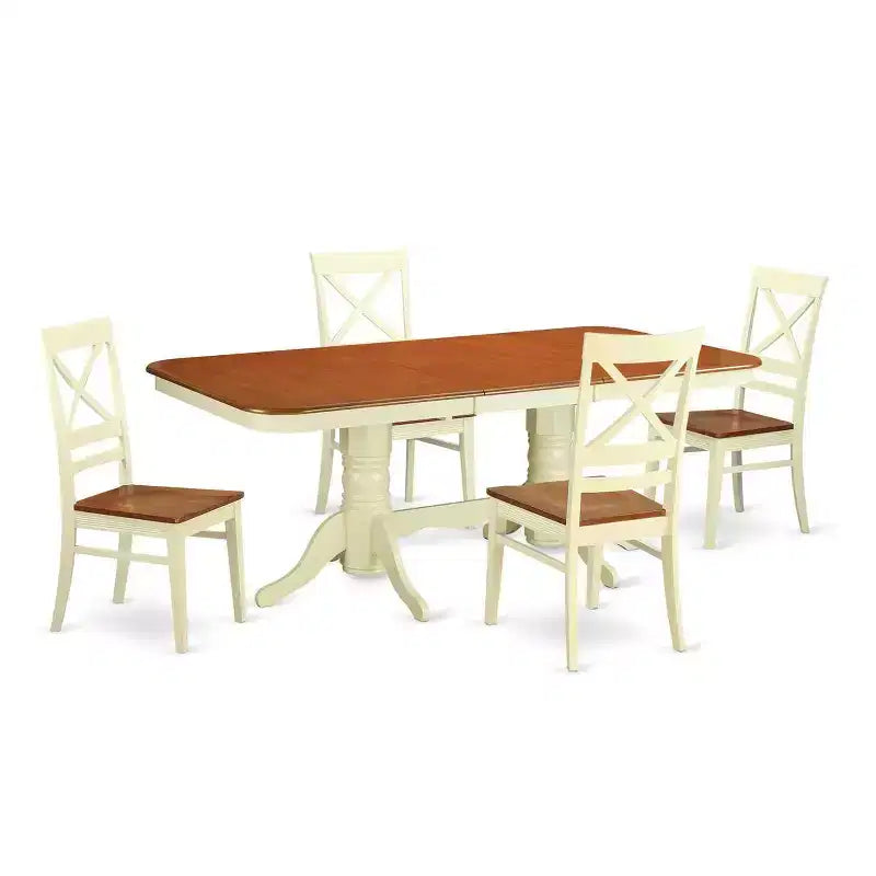 Dining Table Set with Chairs - Kitchen Table Set for 6-8 People - Modern Farmhouse Style