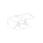 Set tavolo da pranzo con sedie - Set tavolo da cucina per 6-8 persone - Stile moderno rustico