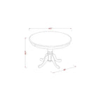 Set da tavolo da pranzo Fenicottero Rosa Tavolo da 42 pollici con 2 sedie Parsons Gambe bianche in lino Pelle sintetica