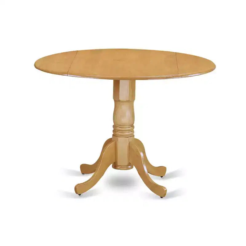 HomeStock Set da Pranzo 3 Pezzi con Tavolo Rotondo e 2 Sedie, in Legno Massello con Finitura Rovere Naturale