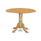 HomeStock Set da Pranzo 3 Pezzi con Tavolo Rotondo e 2 Sedie, in Legno Massello con Finitura Rovere Naturale