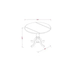 HomeStock Set da Pranzo 3 Pezzi con Tavolo Rotondo e 2 Sedie, in Legno Massello con Finitura Rovere Naturale