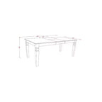HomeStock Tavolo da pranzo rettangolare a 6 pezzi con piano in legno massiccio nero e 1 panca e 4 sedie
