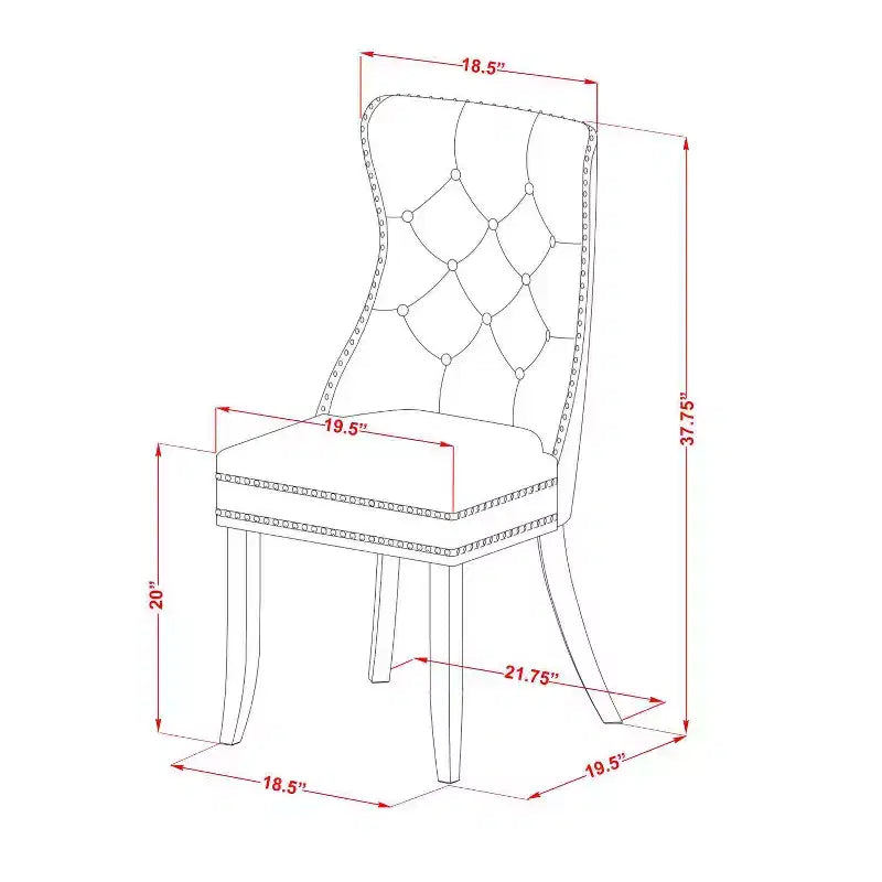 Set da pranzo imbottito da 4 posti, 5 pezzi in legno massello con finitura mogano - piano quadrato