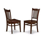 HomeStock set da pranzo da 3 pezzi con piano in legno massello con finitura mogano e tavolo a ribalta