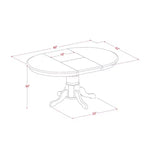 Set da pranzo ovale 5 pezzi - Tavolo in stile rinascimentale e 4 sedie - Mobili eleganti per sala da pranzo