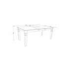 Table de salle à manger HomeStock 7 pièces rectangulaire au fini noir avec plateau en bois massif et 6 chaises