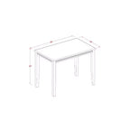 Set da pranzo HomeStock in 5 pezzi, con top in legno massello con finitura noce antico - Rettangolare, imbottito - 4 posti a sedere