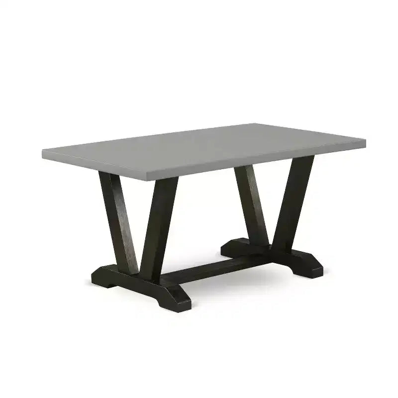 HomeStock Tavolo da pranzo a 7 pezzi con piano in legno massello finitura rovere naturale e 6 sedie