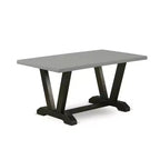 HomeStock Tavolo da pranzo a 7 pezzi con piano in legno massello finitura rovere naturale e 6 sedie