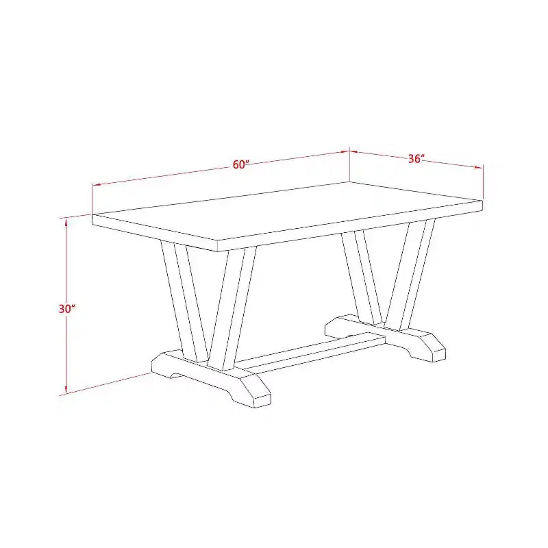 HomeStock Tavolo da pranzo a 7 pezzi con piano in legno massello finitura rovere naturale e 6 sedie