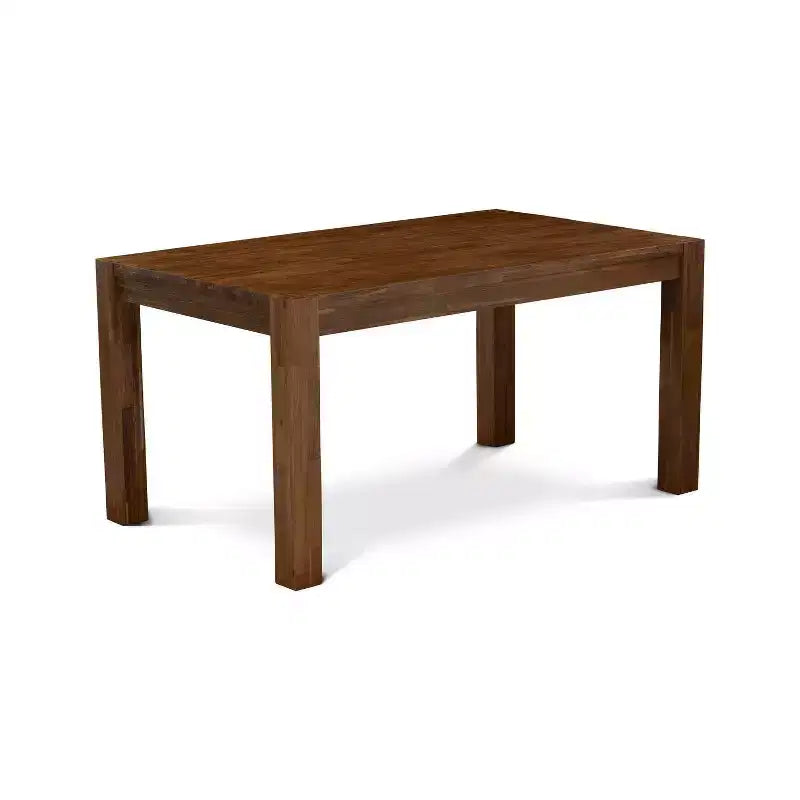 HomeStock Tavolo da Pranzo con Piano in Legno Massello Finitura Rovere Naturale 7 Pezzi con 6 Sedie Parson