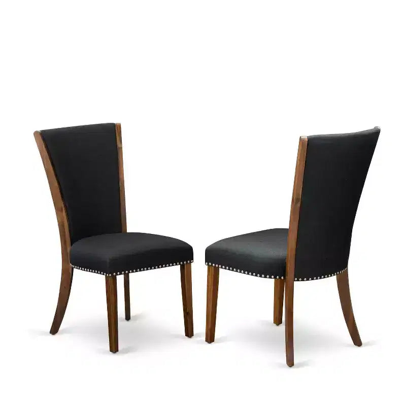 HomeStock Tavolo da Pranzo con Piano in Legno Massello Finitura Rovere Naturale 7 Pezzi con 6 Sedie Parson