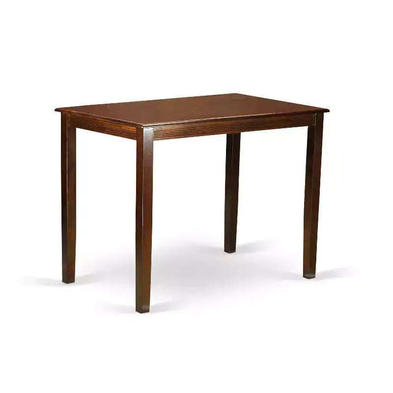 HomeStock 5-Pc Mahogany Finish Solid Wood Top - Dining Room Set - Seats 4