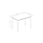 HomeStock Set da pranzo in 5 pezzi con ripiano in legno massello finitura mogano - Posti a sedere per 4 persone