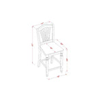 HomeStock Set da pranzo in 5 pezzi con ripiano in legno massello finitura mogano - Posti a sedere per 4 persone