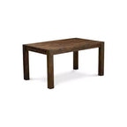 HomeStock 7-Piece Rectangle Distressed Jacobean Finish Solid Wood Top Dining Table with 6 Chairs